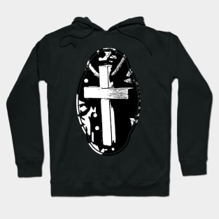 Eternal Faith Conviction Cross Crucifix Badge Hoodie